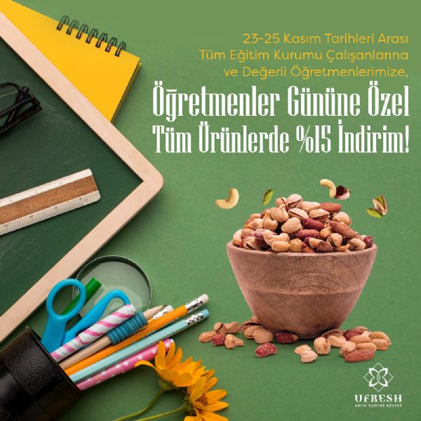 Ufresh'ten Öğretmenler Gününe Özel İndirim!