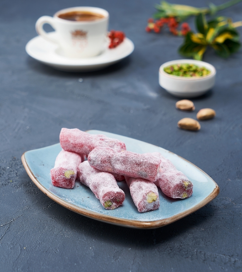 Turkish  Baton Delight With Pomegranate Pistachio