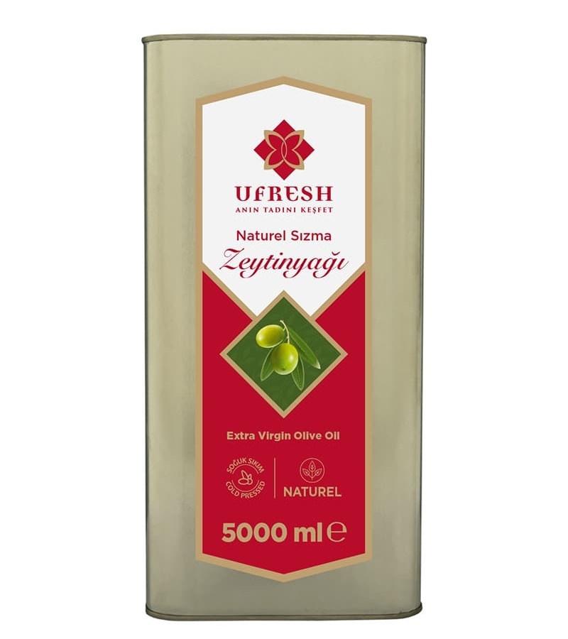 Naturel Soğuk Sıkım Sızma Zeytinyağı Teneke 5 LT (5000 ml)